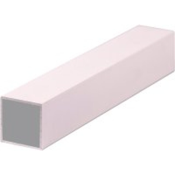 Porsa firkant rør - Hvit blank