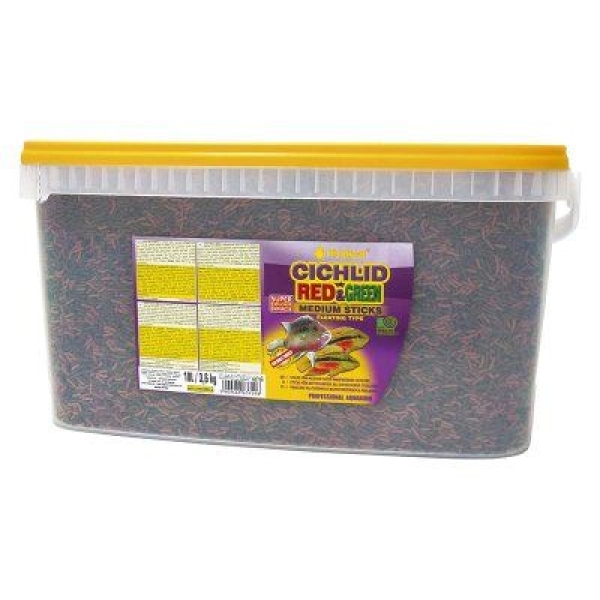 Tropical Cichlid Red & Green Sticks 10L - M