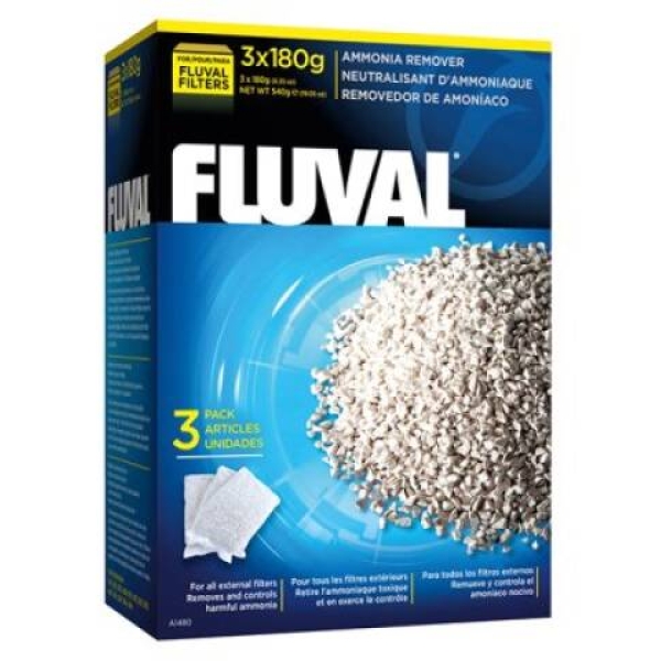 Fluval ammonia remover 3x180g