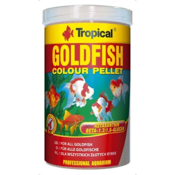 Tropical Goldfish Colour Pellets 1L